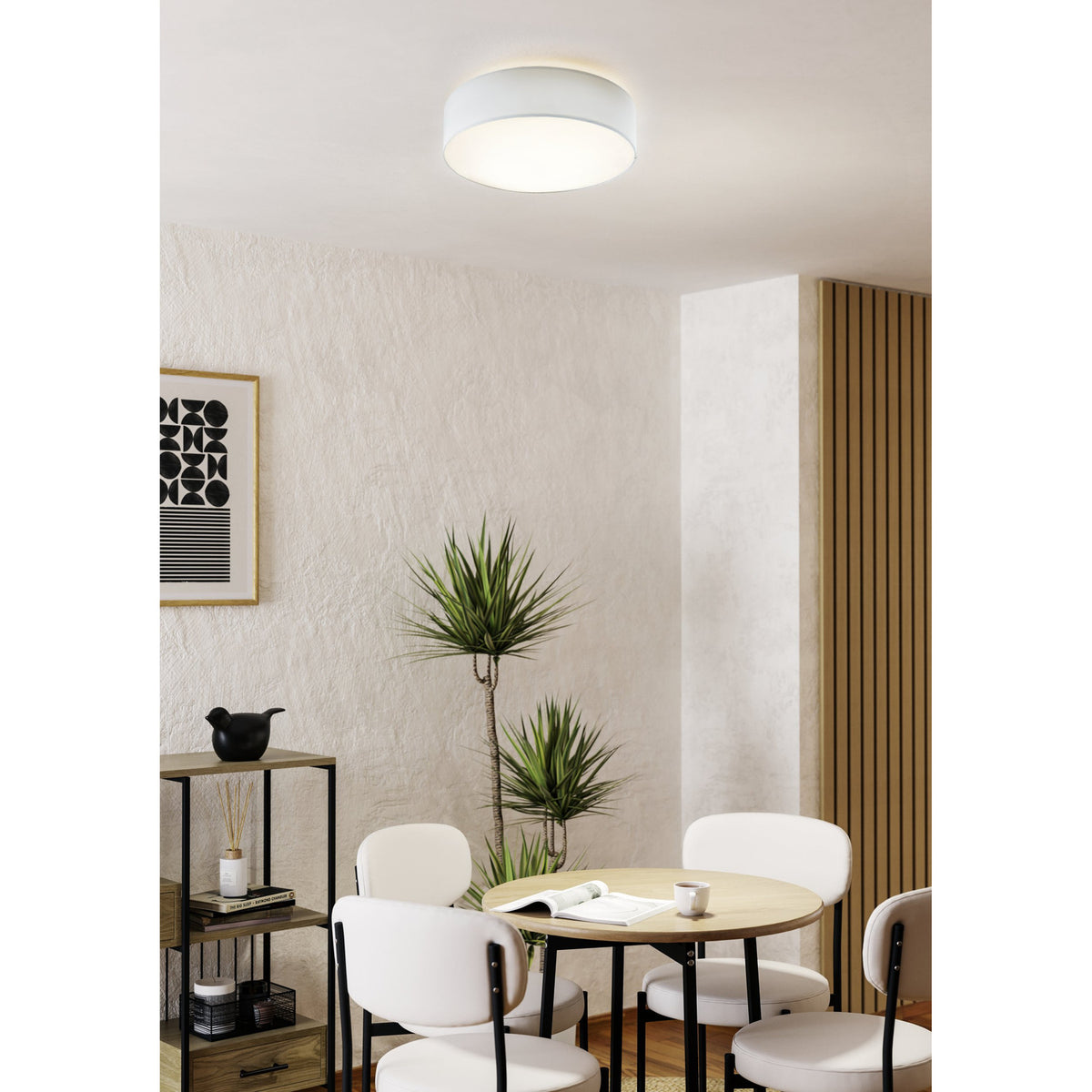 Dernessa 3 Light Flush Ceiling Light - White