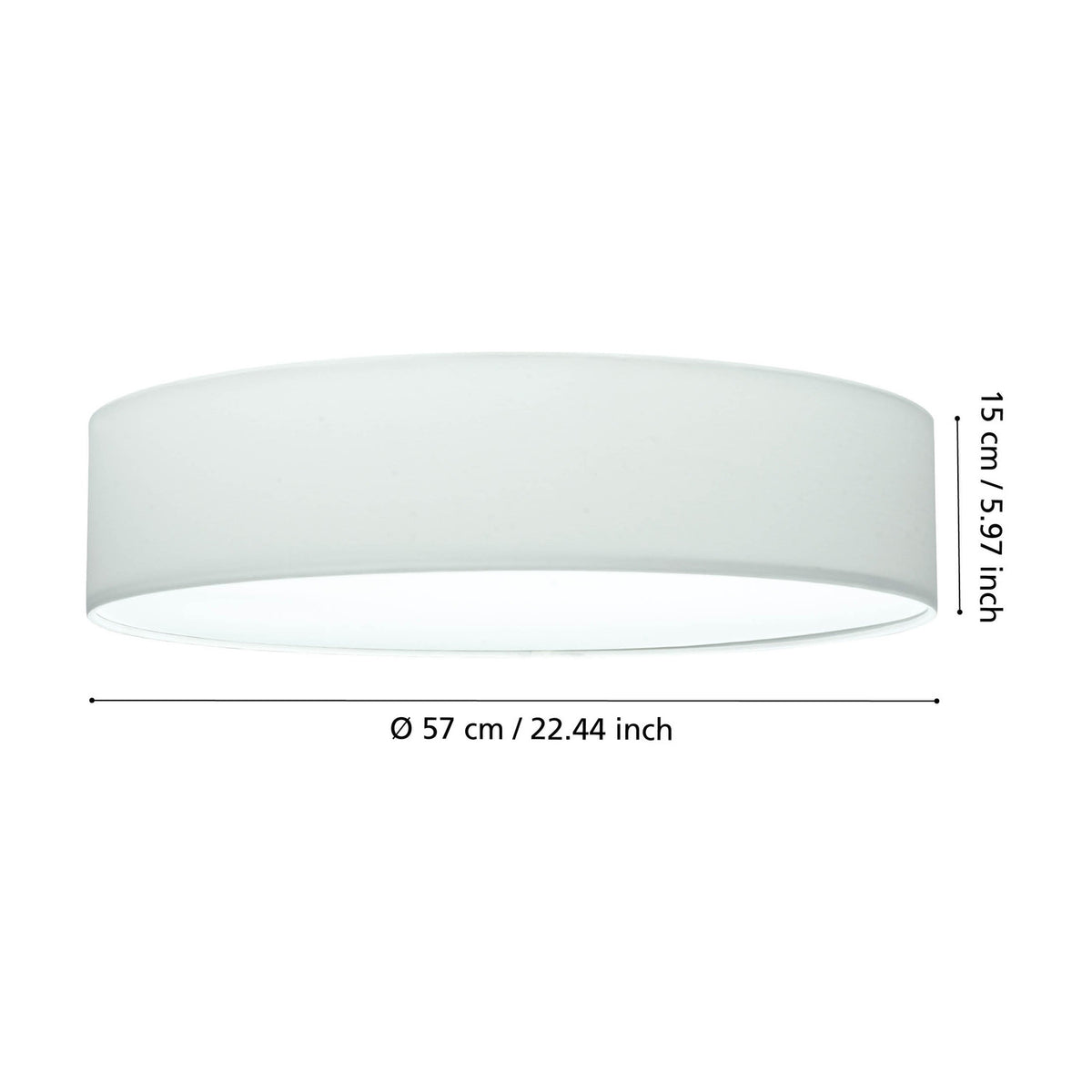 Dernessa 3 Light Flush Ceiling Light - White