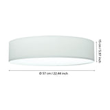 Dernessa 3 Light Flush Ceiling Light - White