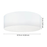 Dernessa 5 Light Flush Ceiling Light - White