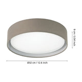 Dernessa LED Flush Ceiling Light - Taupe