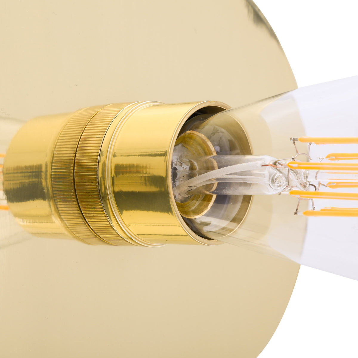 Desaris Brass Semi Flush Ceiling Light