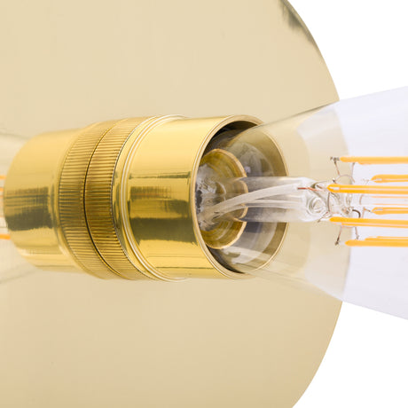 Desaris Brass Semi Flush Ceiling Light
