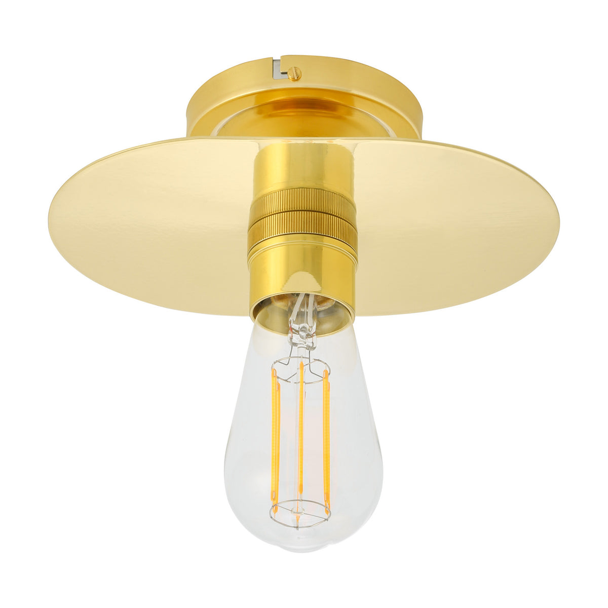 Desaris Brass Semi Flush Ceiling Light