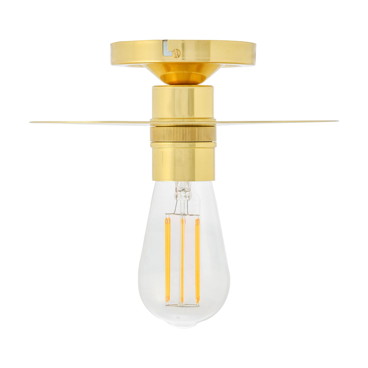 Desaris Brass Semi Flush Ceiling Light