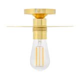 Desaris Brass Semi Flush Ceiling Light