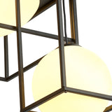 Desigual 5 Light Semi-Flush Ceiling Light - Matt Black