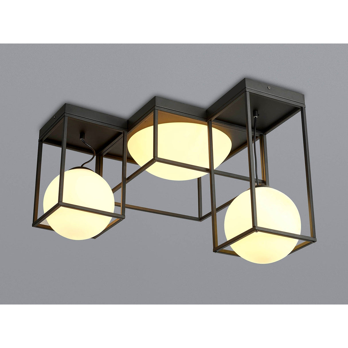 Desigual 5 Light Semi-Flush Ceiling Light - Matt Black