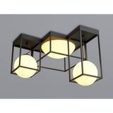 Desigual 5 Light Semi-Flush Ceiling Light - Matt Black