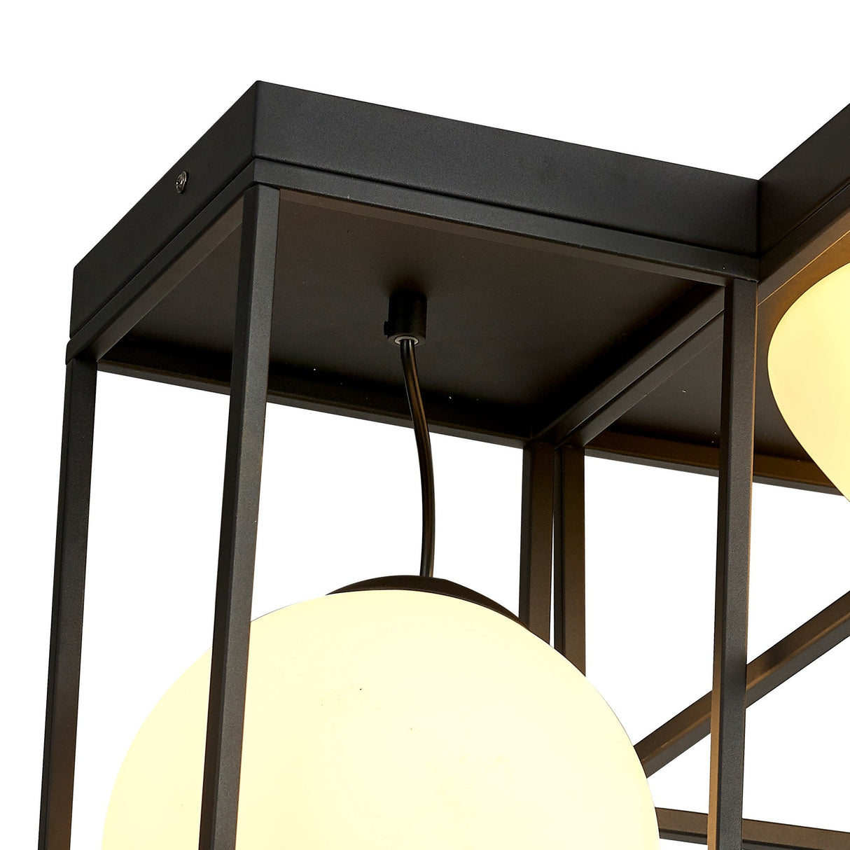 Desigual 4 Light Semi-Flush Ceiling Light - Matt Black