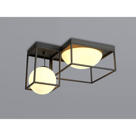 Desigual 4 Light Semi-Flush Ceiling Light - Matt Black