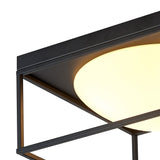 Desigual 3 Light Semi-Flush Ceiling Light - Matt Black