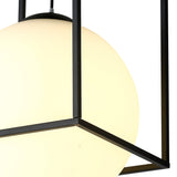 Desigual 1 Light Tall Semi-Flush Ceiling Light - Matt Black