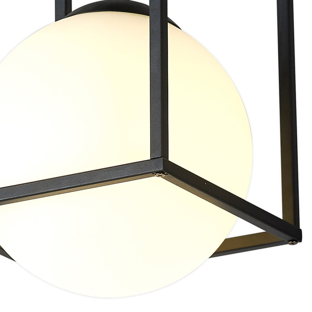 Desigual 1 Light Small Tall Semi-Flush Ceiling Light - Matt Black