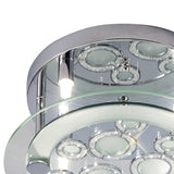 Destello 4 Light Crystal Flush Ceiling Light - Polished Chrome