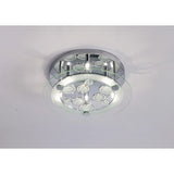 Destello 6 Light Crystal Flush Ceiling Light - Polished Chrome