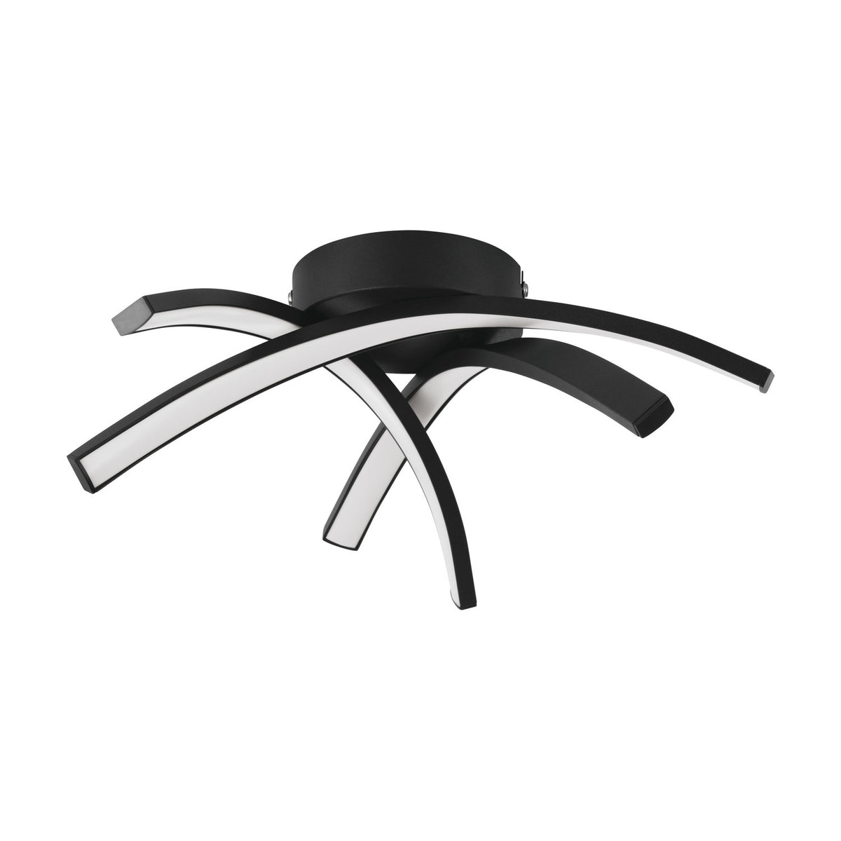 Destro-E LED Flush Ceiling Light Warm White - Black & White