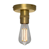 Devon Brass Flush Ceiling Light