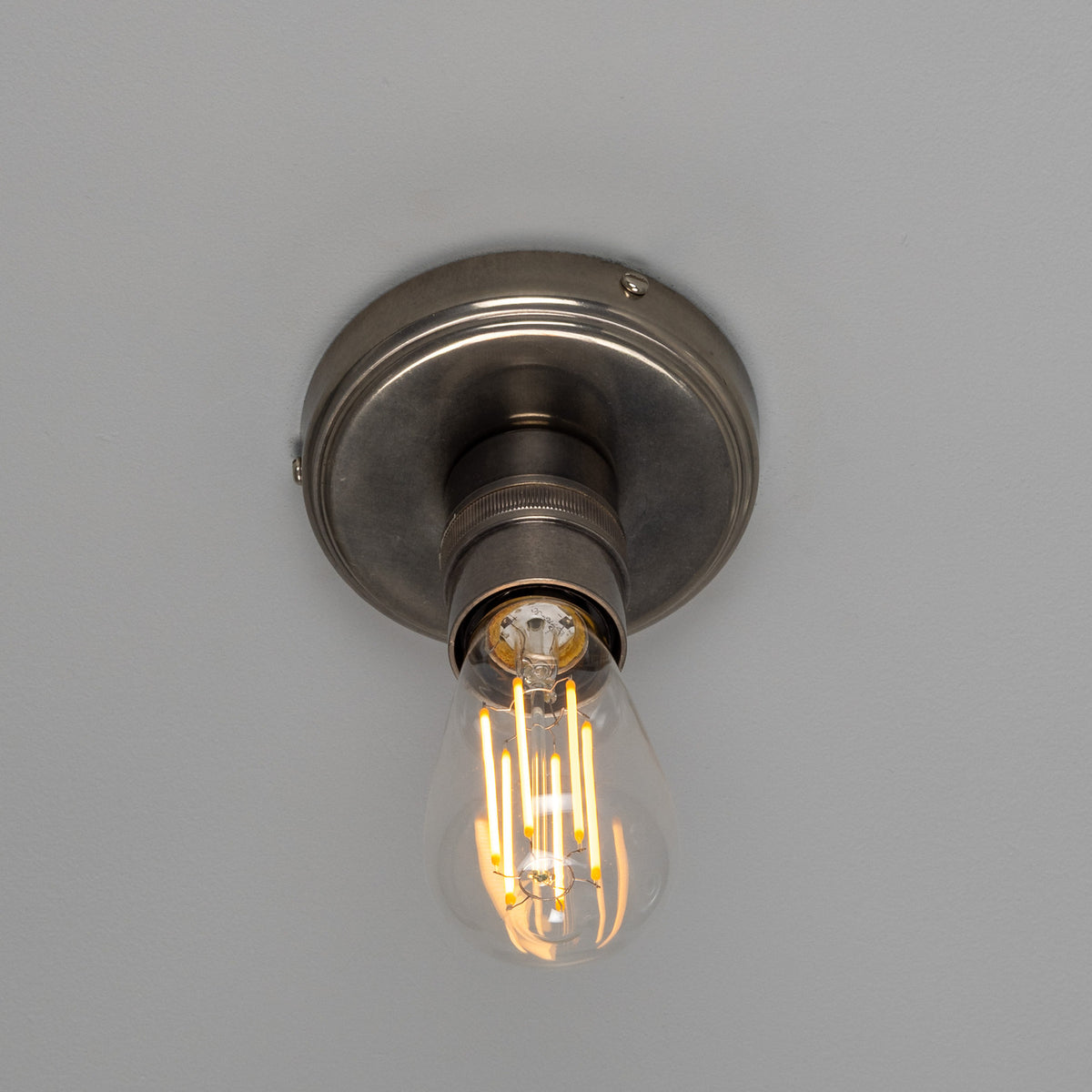 Devon Brass Flush Ceiling Light