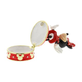 Minnie Mouse Classic Round Trinket Box with Hinged Lid - Red
