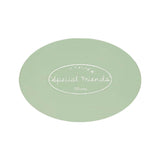 Underside of the oval green base for the Bambi & Thumper figurine, showing "Special Friends" in silver script with a Disney copyright mark.
