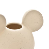 Mickey Mouse Head Speckled Ceramic Vase - Natural