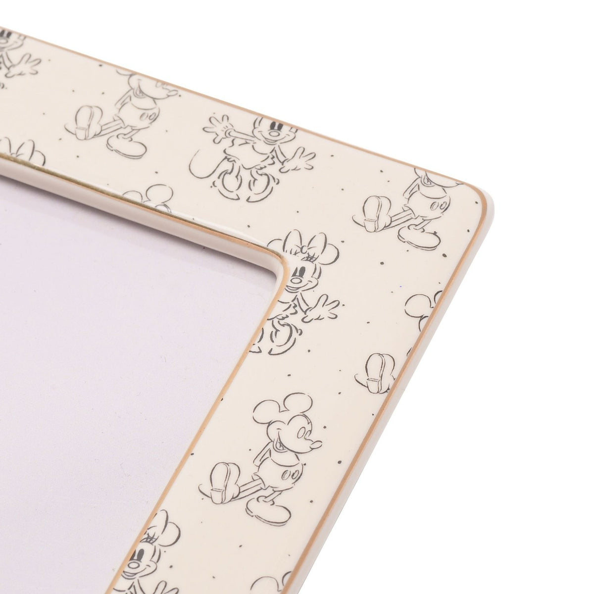 Mickey Mouse & Minnie Mouse Ceramic Photo Frame 6 x 4in - White