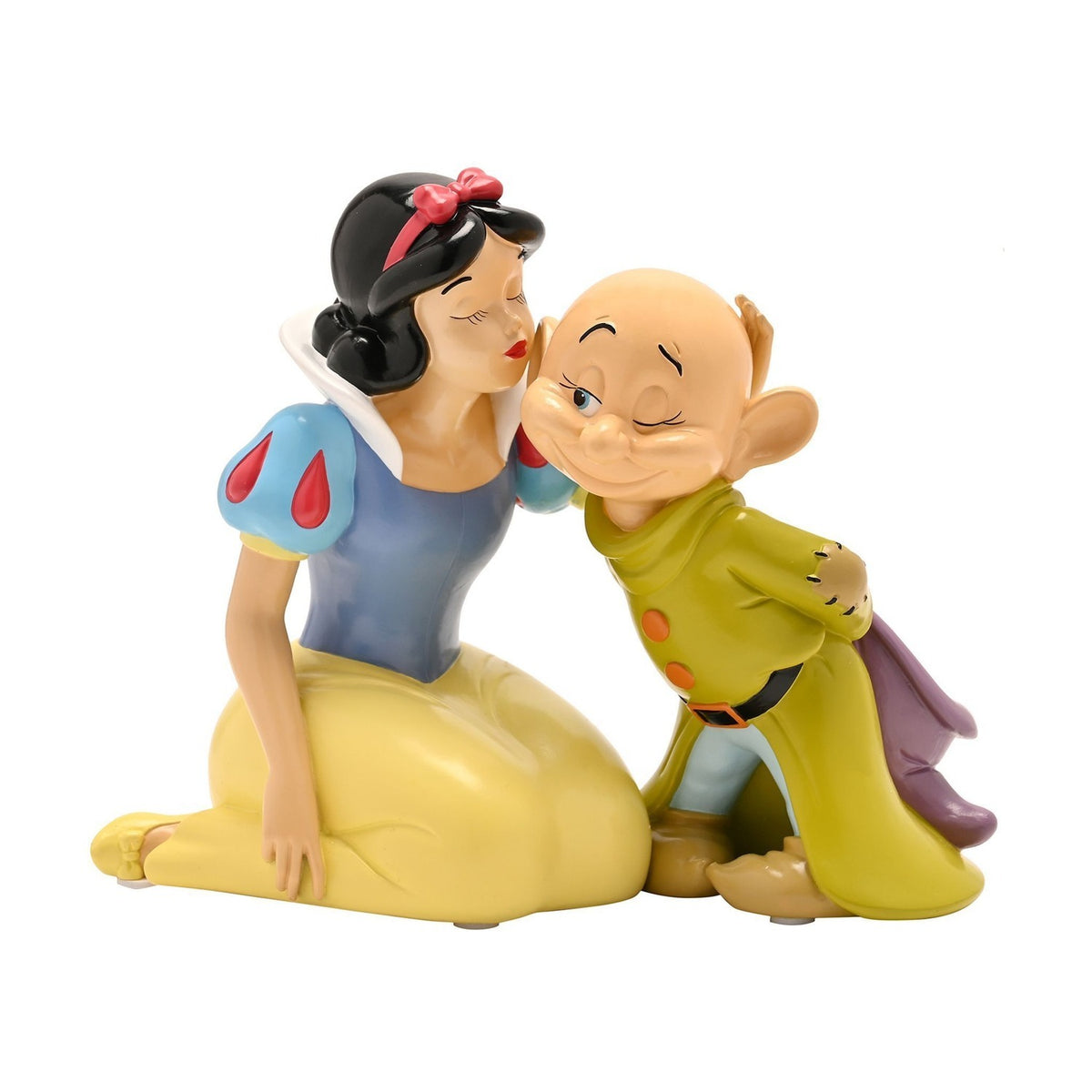 Snow White & Dopey Cheek Kiss Resin Money Box with Coin Slot