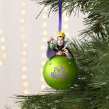 Evil Queen on Glass Bauble Christmas Tree Decoration - Green