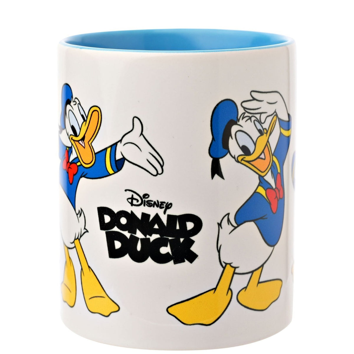 Donald Duck Stoneware Mug with Blue Handle 325ml - White