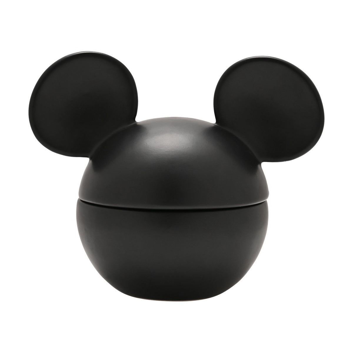 Mickey Mouse Head Matt Ceramic Trinket Pot with Lid - Black