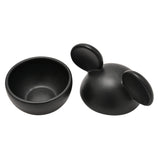 Mickey Mouse Head Matt Ceramic Trinket Pot with Lid - Black