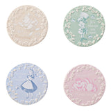 Alice in Wonderland Set of 4 Rose Border Stoneware Coasters