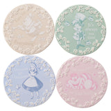 Alice in Wonderland Set of 4 Rose Border Stoneware Coasters