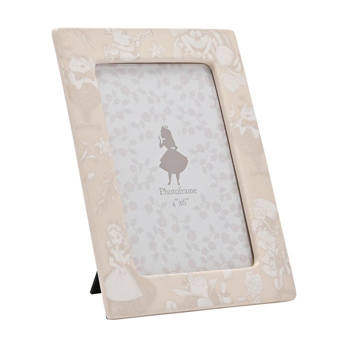 Alice in Wonderland Ceramic Photo Frame 6 x 4in - Natural