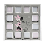 Minnie Mouse 12 Month Multi Aperture Photo Frame - Silver & Pink