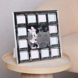 Minnie Mouse 12 Month Multi Aperture Photo Frame - Silver & Pink