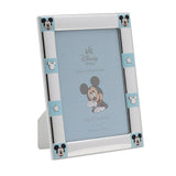 Mickey Mouse Border 999 Silver Plated Photo Frame 6 x 4in - Blue