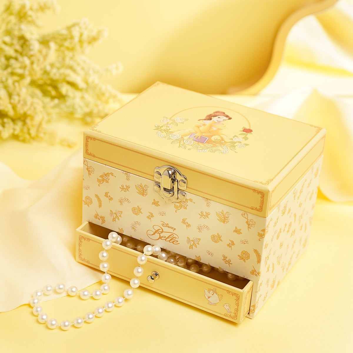 Pastel Princess Belle Musical Jewellery Box with Drawer
