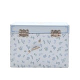 Pastel Princess Cinderella Musical Jewellery Box, a rectangular trinket box with floral print sides, silver clasps and drawer knob, shown on a plain white background.