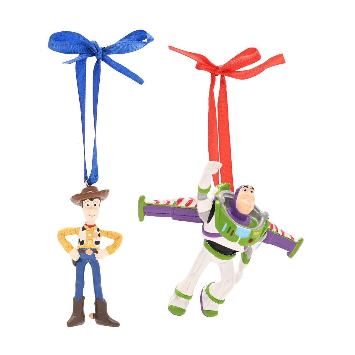 Set of 2 Buzz and Woody Hanging Christmas Tree Decorations