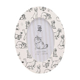 Aristocats Cat Print Oval Wooden Photo Frame 6 x 4in - White