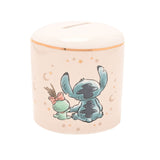 Stitch Moon and Stars Ceramic Baby Money Box with Gold Band