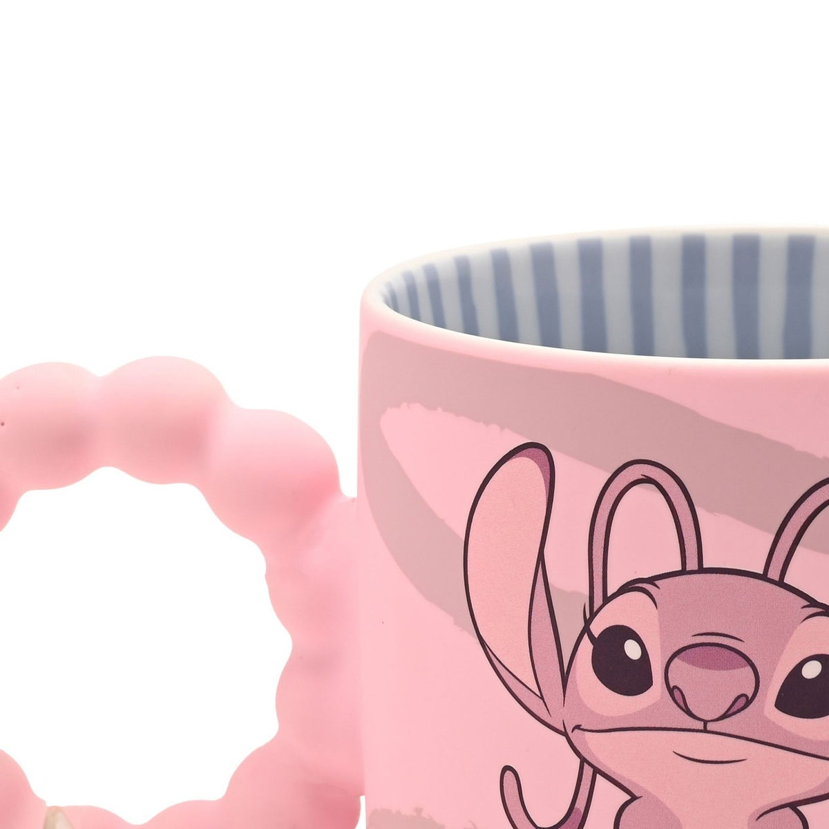 Stitch Angel Ceramic Mug with Bobble Handle 300ml - Pink