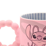 Stitch Angel Ceramic Mug with Bobble Handle 300ml - Pink