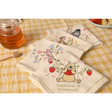 Winnie the Pooh & Friends Floral Cotton Napkins - Cream
