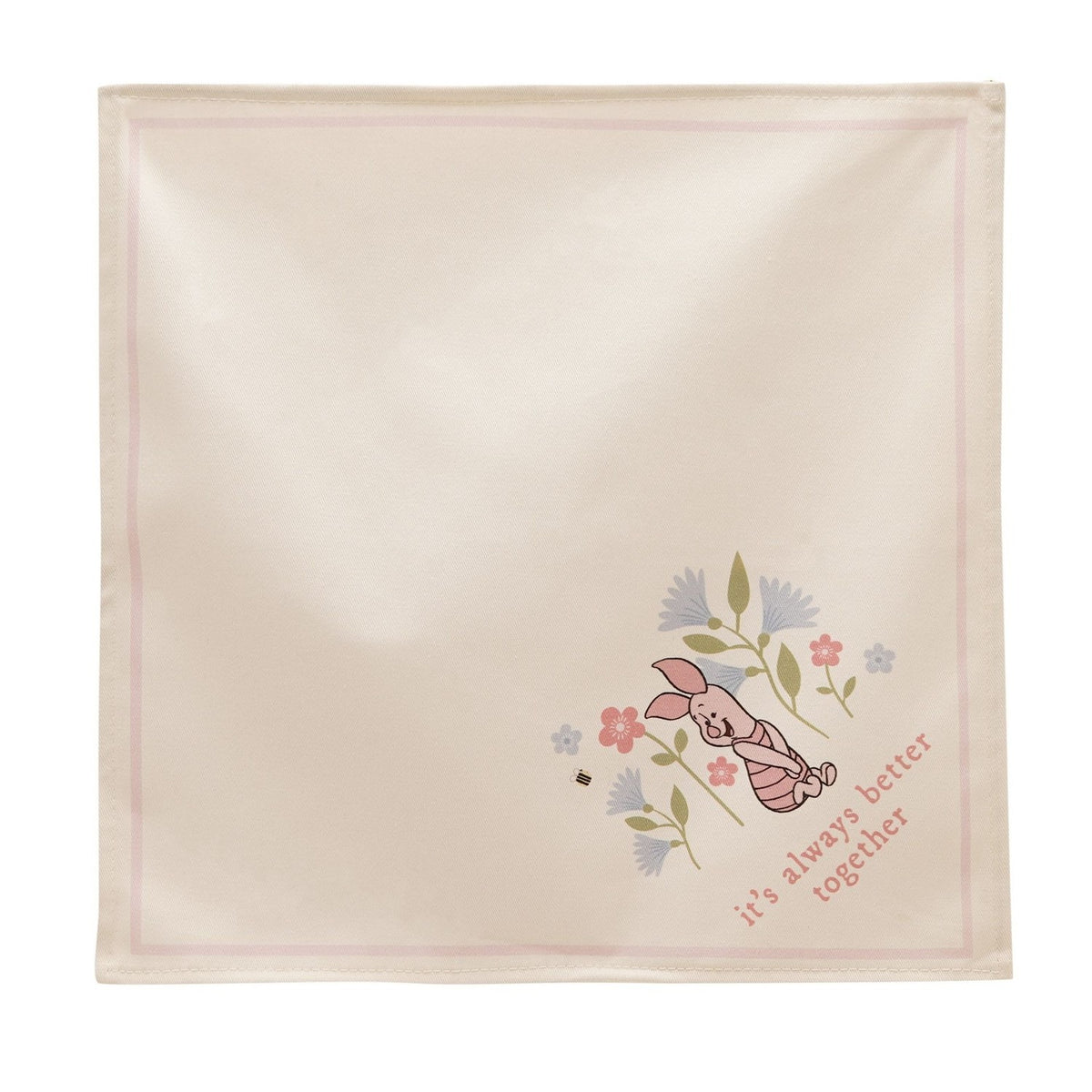 Winnie the Pooh & Friends Floral Cotton Napkins - Cream