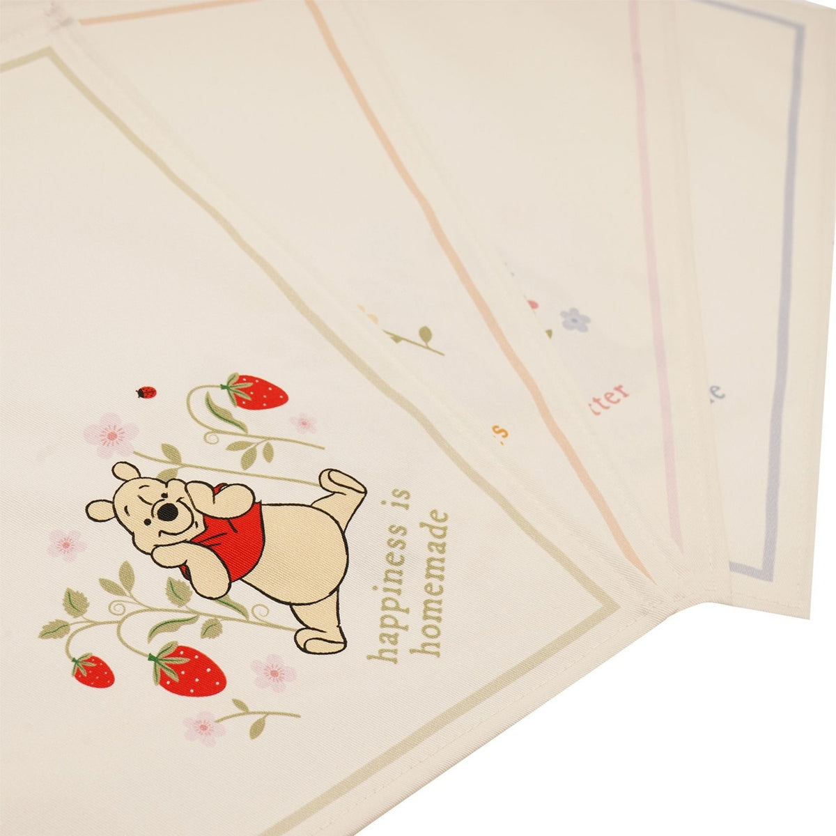 Winnie the Pooh & Friends Floral Cotton Napkins - Cream