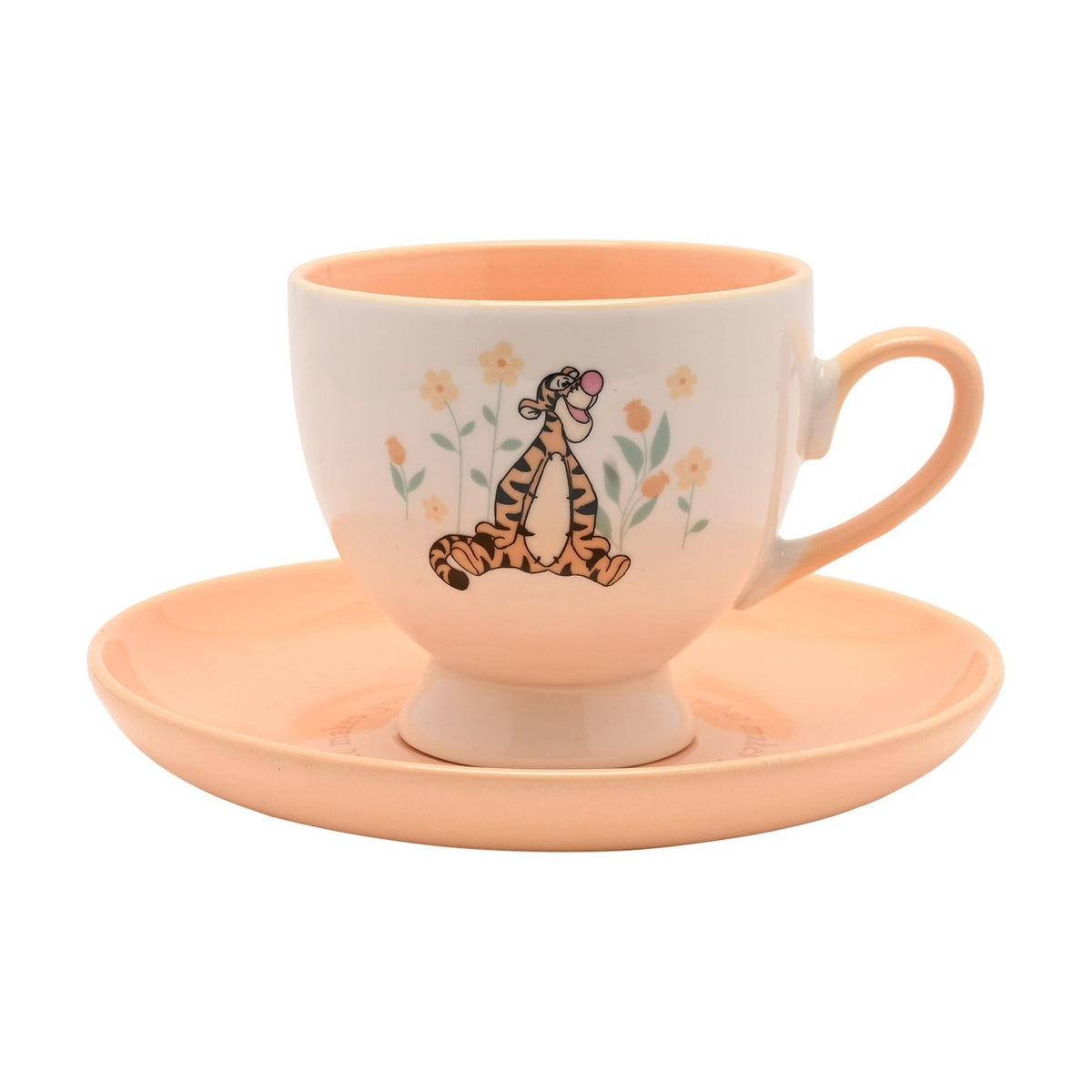 Winnie the Pooh Tigger Porcelain Cup & Saucer - Cream & Orange