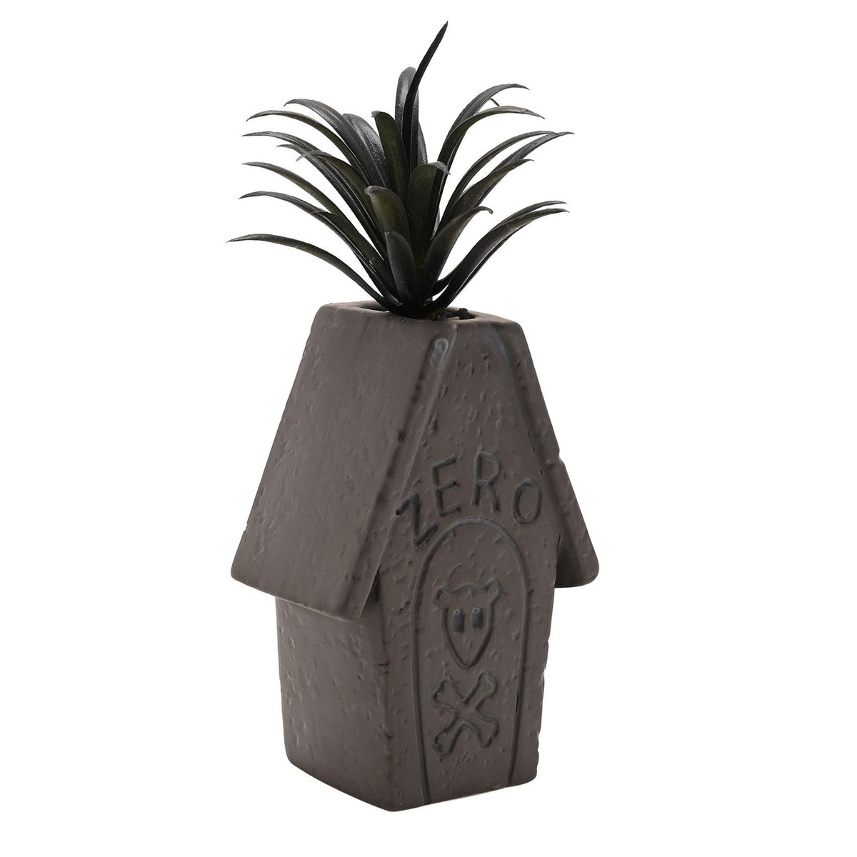 Nightmare Before Christmas Zero Planter with Faux Plant - Grey